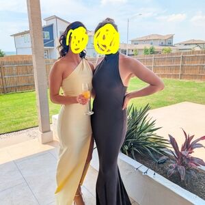 Chic One Shoulder Yellow Dress